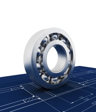 Mechanical sketch and bearings clipart