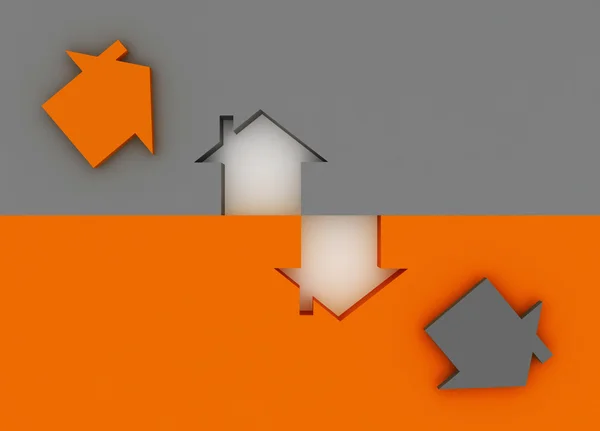 Metafoor van oranje huis — Stockfoto