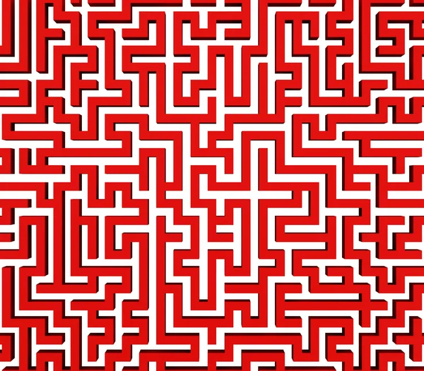 Labyrinthe rouge simple — Photo