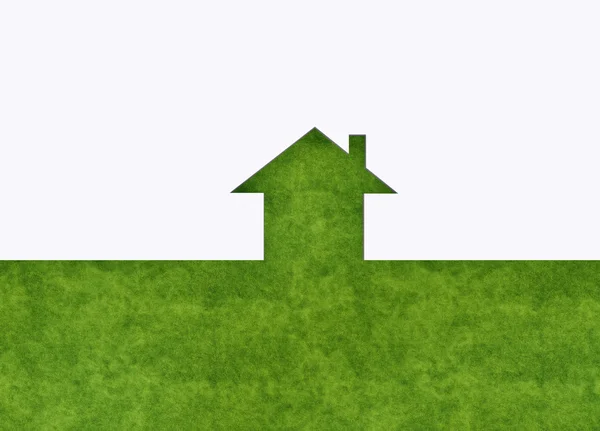 Metafoor van groen huis — Stockfoto