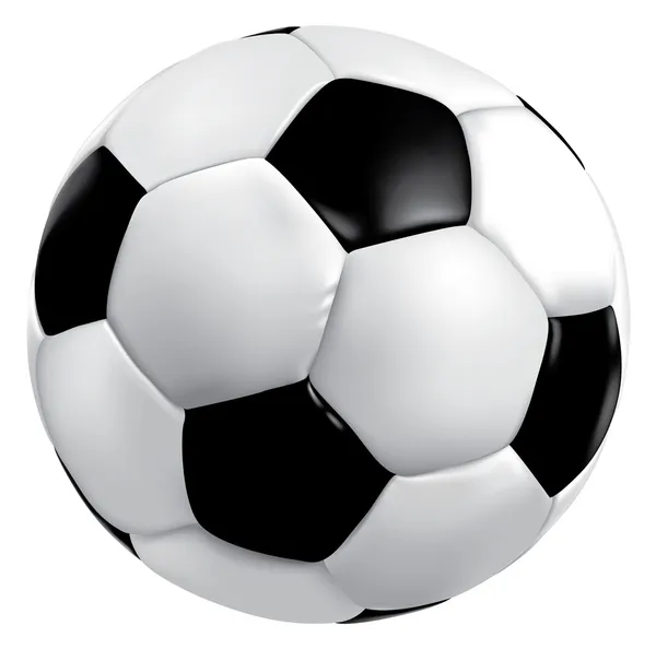 Bola de futebol jogo isolado no fundo branco — Fotografia de Stock