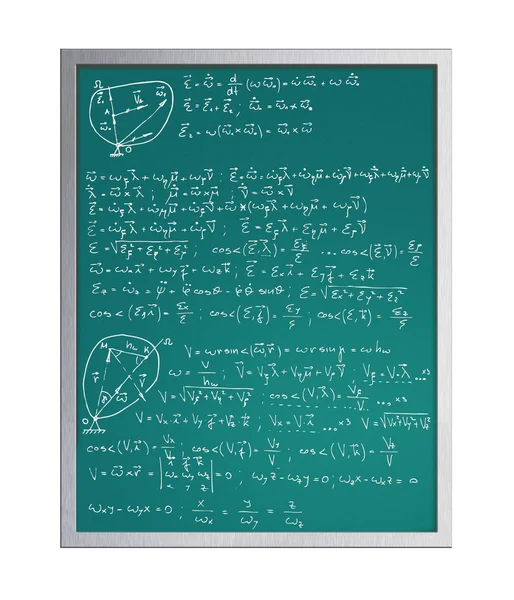 Формулы механики и математики — стоковое фото
