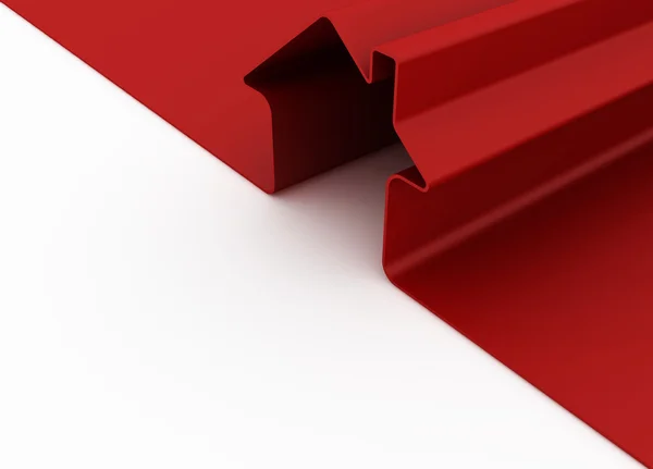 3d Красный дом знак изолирован на белом — стоковое фото