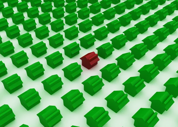 Метафора зеленого будинку — стокове фото