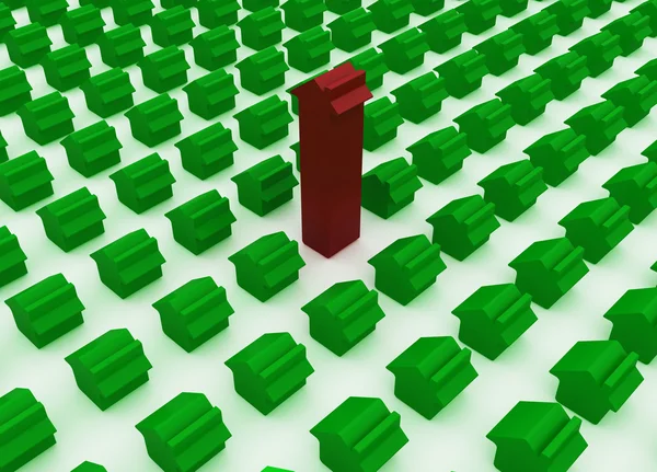 Metáfora de la casa verde — Foto de Stock