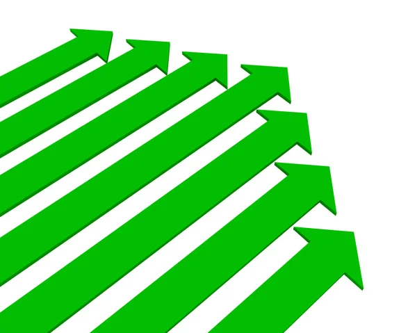 Groene pijlen — Stockfoto