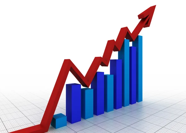 Üzleti grafikon ráccsal — Stock Fotó