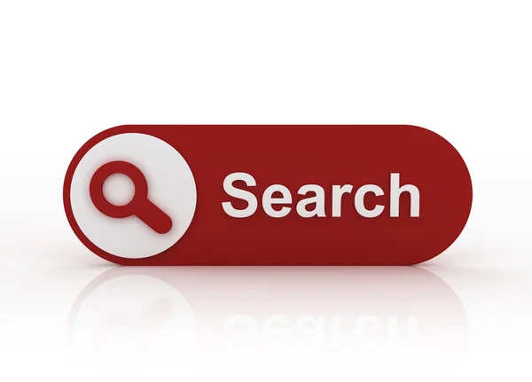 Botón de búsqueda con una lupa aislada — Foto de Stock