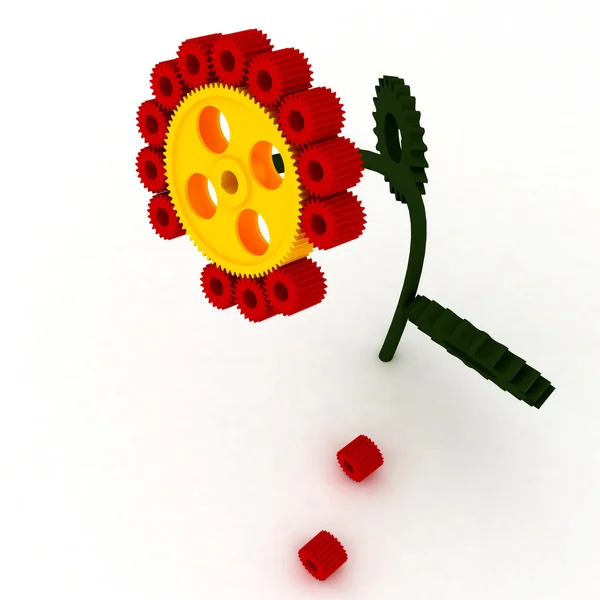 stock image Flowers made of gears