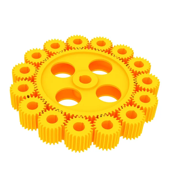 Flowers made of gears — Stock Photo, Image