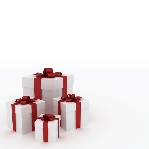 Hermosa caja de regalo blanca — Foto de Stock