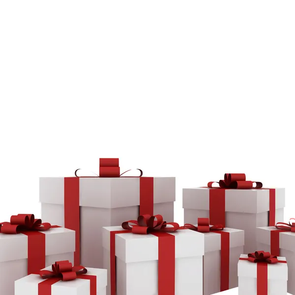 Schöne weiße Geschenkbox — Stockfoto