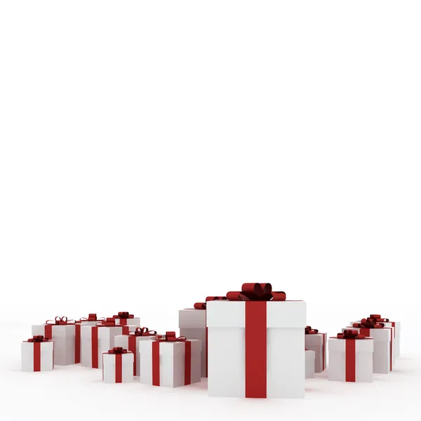 Hermosa caja de regalo blanca — Foto de Stock