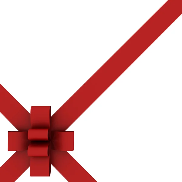 Beautiful Red ribbon and bow isolated — Stock Photo, Image