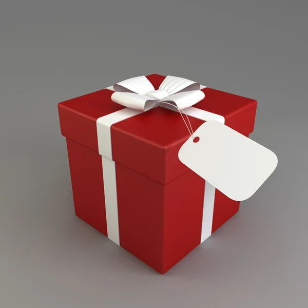 Красная подарочная коробка — стоковое фото