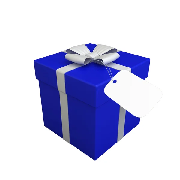 Hermosa caja de regalo azul — Foto de Stock