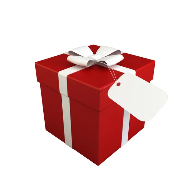 Belle boîte cadeau rouge — Photo