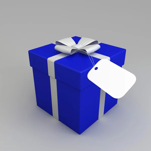 Hermosa caja de regalo azul —  Fotos de Stock