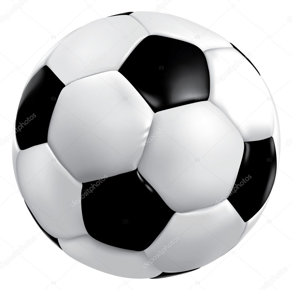 Soccer game ball isolated on white background