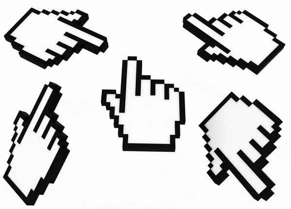 3d mão cursor isolado — Fotografia de Stock