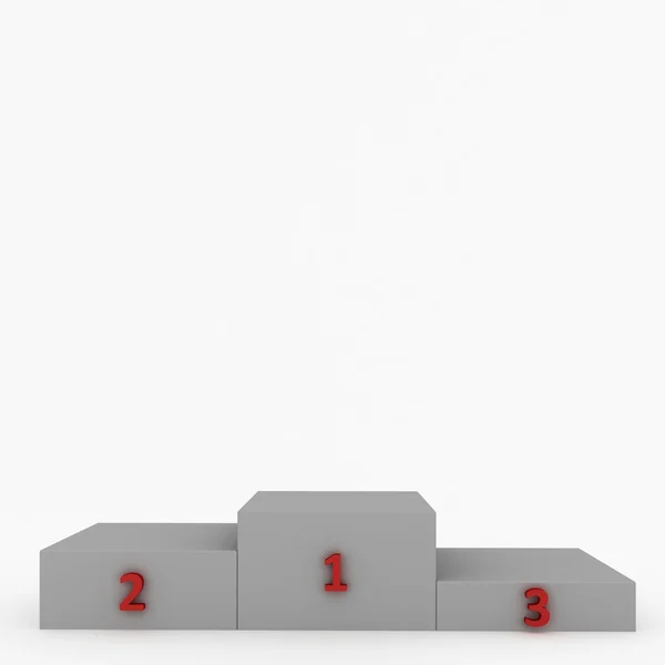 Pedestal blanco con números rojos — Foto de Stock