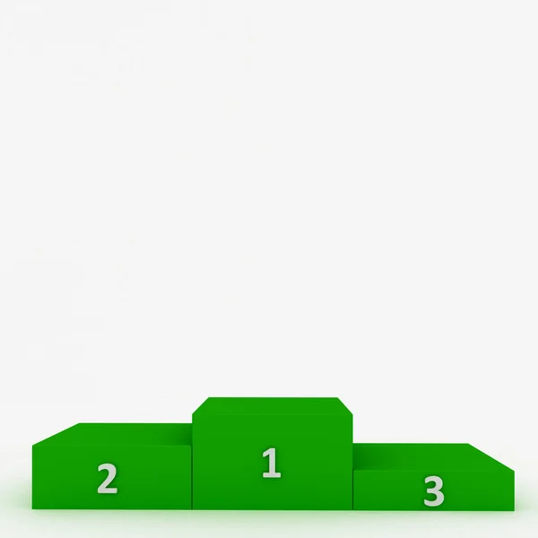 Groene voetstuk met rode cijfers — Stockfoto