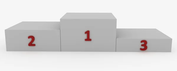 White pedestal with red numerals — Stock Photo, Image