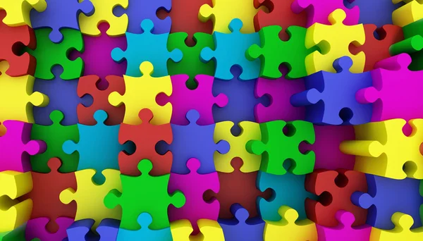 아름 다운 직소 퍼즐 — 스톡 사진