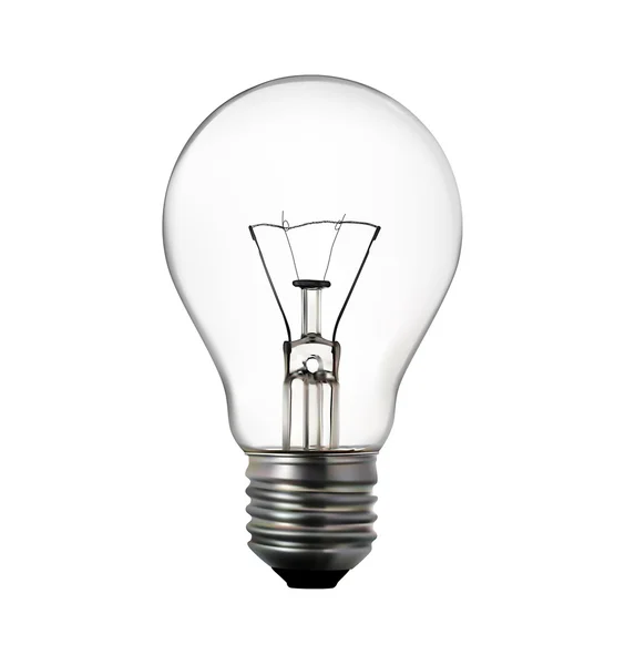 Rendering 3d di lampadina su bianco — Foto Stock