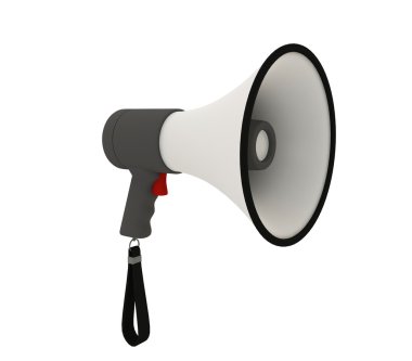 Isolated megaphone on white background clipart