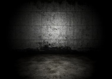 An empty dark dungeon wall clipart