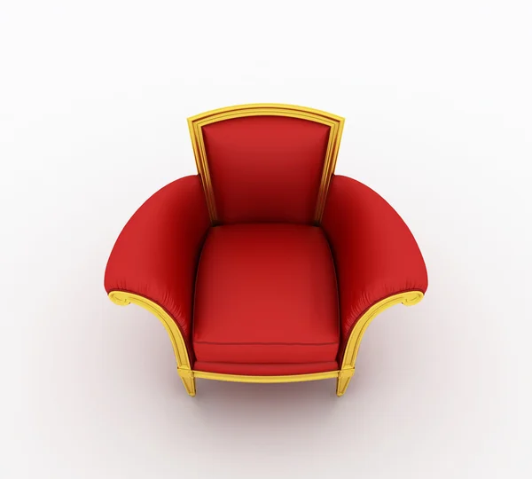 Klassieke glanzende rode stoel — Stockfoto
