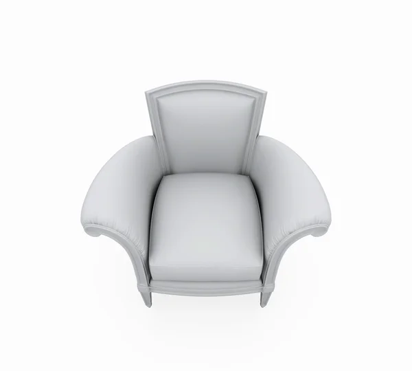 Бланшированное кресло поверх белого — стоковое фото
