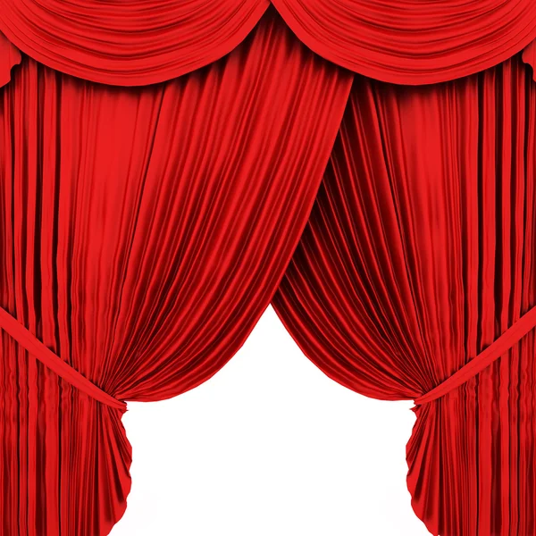 Red theater curtain — Stock Photo, Image