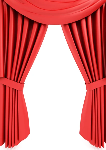 Piros színházi függöny — Stock Fotó