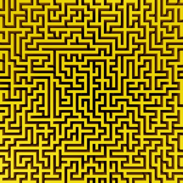 Simple yellow maze — Stock Photo, Image