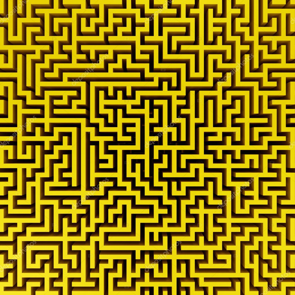 Simple yellow maze — Stock Photo © ericmilos #1996153