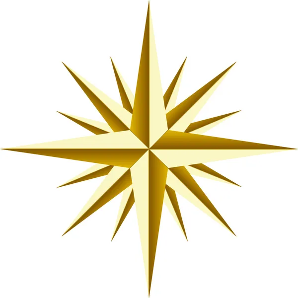 Güzel altın vektör yıldız — Stok Vektör