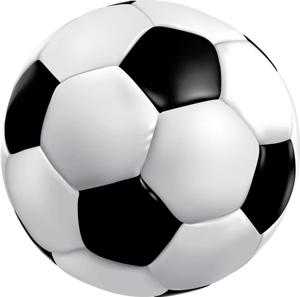 Pallone da calcio vettoriale isolato su sfondo bianco — Vettoriale Stock