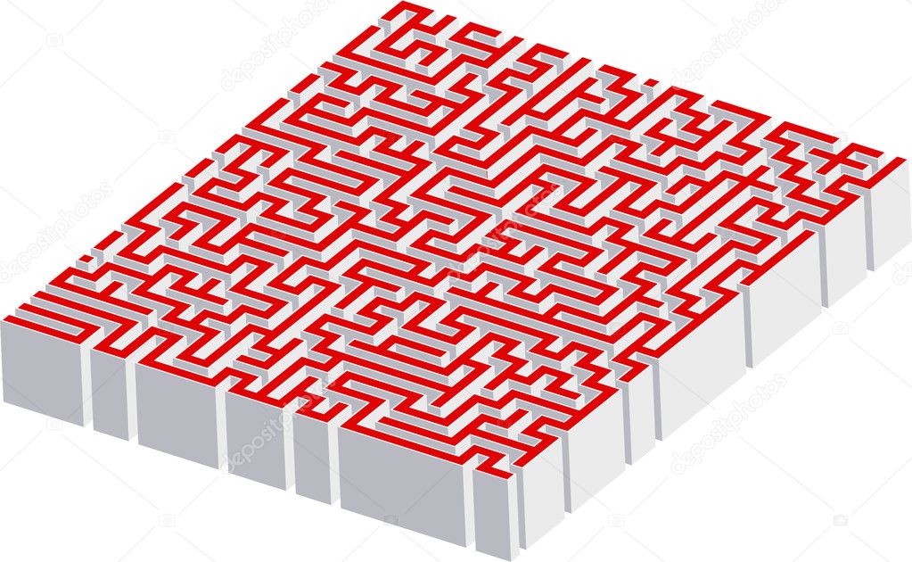 Simple red maze