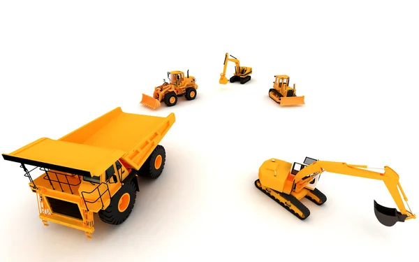 Yellow Loader and Dump — Stock Photo, Image
