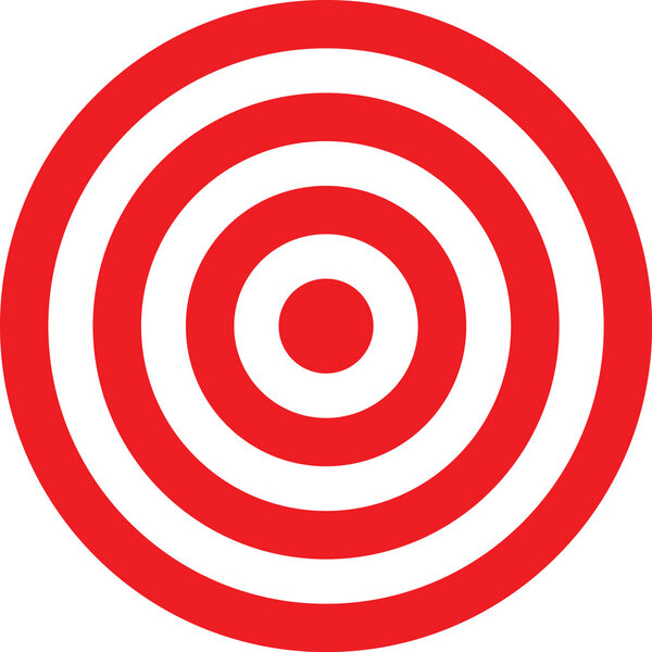 Vector transparent target illustration