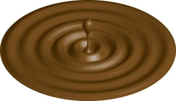 漂亮的巧克力水坑矢量 — 图库矢量图片