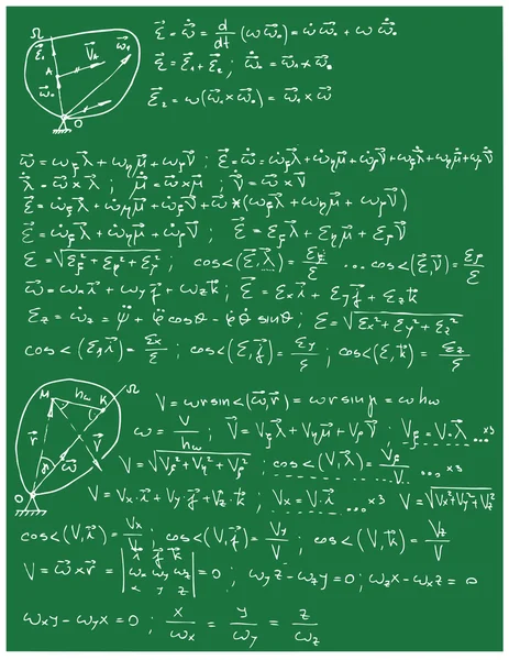 Mechanics and mathematics formulas — Stock Vector