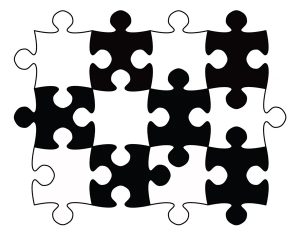 Schöne Puzzle — Stockvektor