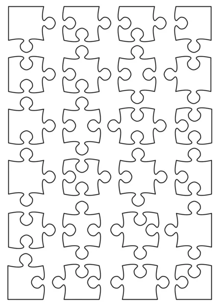 Beautiful jigsaw puzzle — Stock Vector