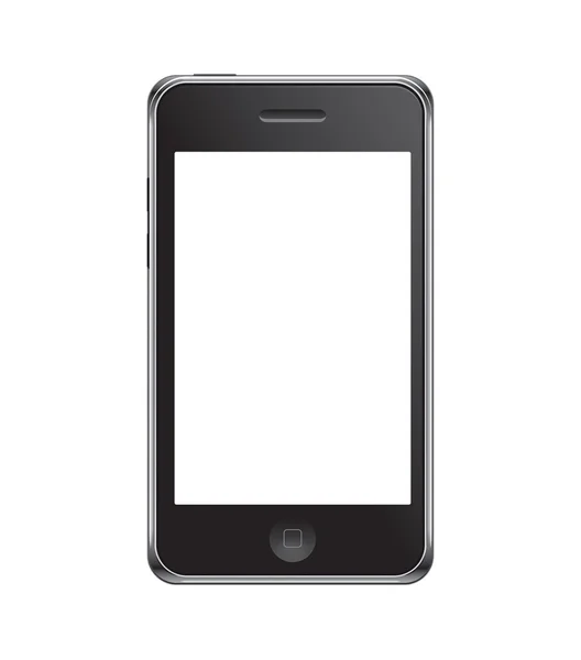 Vecteur Ecran blanc sur nouveau mobile moderne — Image vectorielle