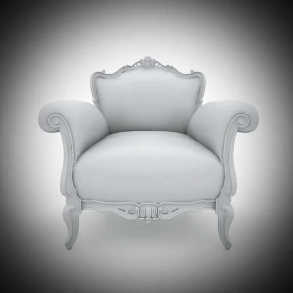 Pusty fotel na białym — Zdjęcie stockowe
