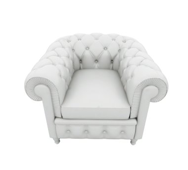 Blank armchair over the white clipart