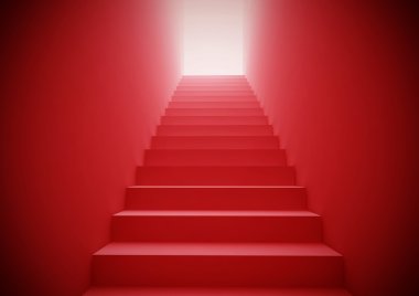 Red Staircase clipart